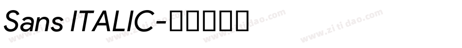 Sans ITALIC字体转换